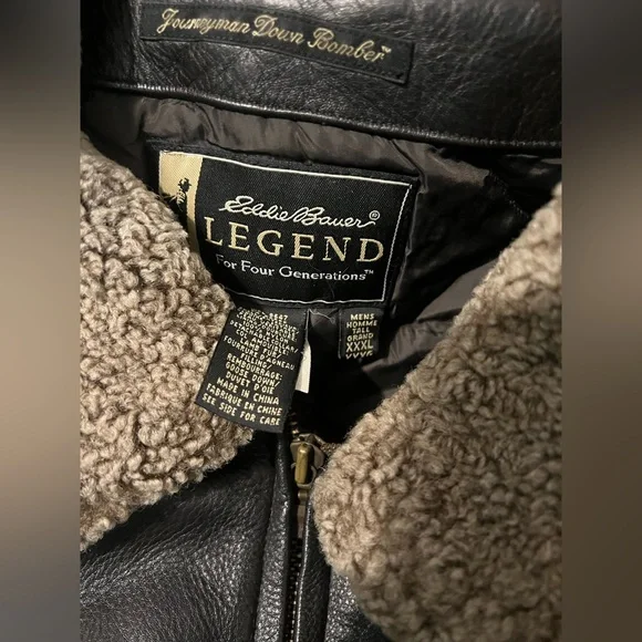 EUC Vintage Eddie Bauer Legend Men’s Leather Bomber Jacket - Picture 4 of 4